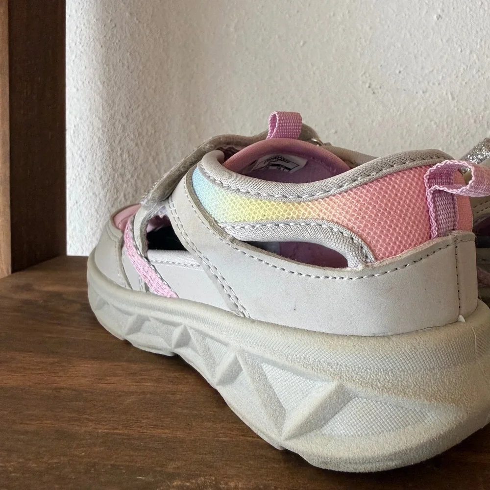 OshKosh B'gosh Rock-G Sneakers Girls Size 12M Pink Grey Play Sandals OS25R01H